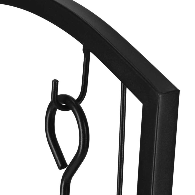 Stojak na drewno kominkowe regał metalowy akcesoria do kominka - obrazek 13