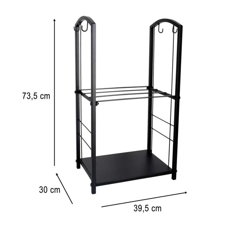 Stojak na drewno kominkowe regał metalowy akcesoria do kominka - obrazek 16