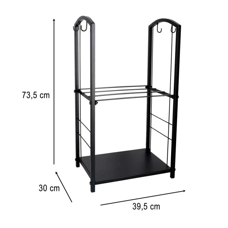 Stojak na drewno kominkowe regał metalowy akcesoria do kominka - obrazek 16