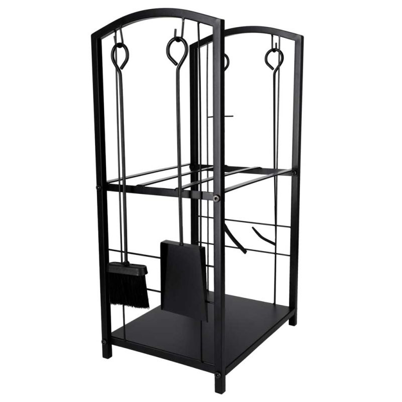 Stojak na drewno kominkowe regał metalowy akcesoria do kominka - obrazek 4