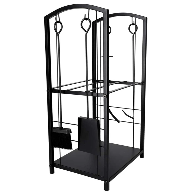 Stojak na drewno kominkowe regał metalowy akcesoria do kominka - obrazek 4