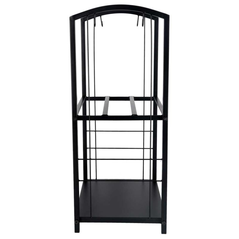 Stojak na drewno kominkowe regał metalowy akcesoria do kominka - obrazek 7