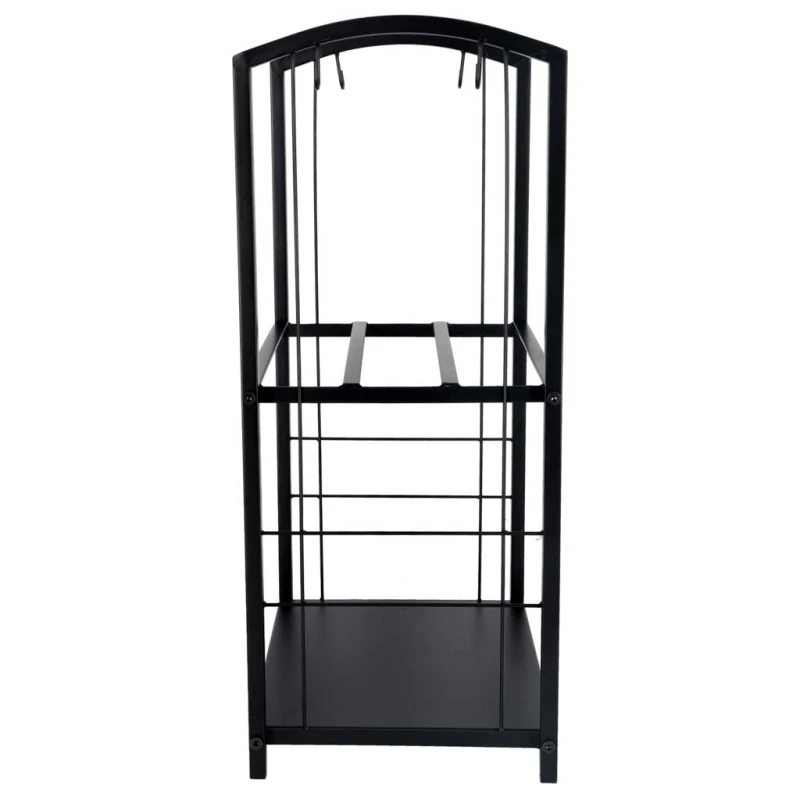 Stojak na drewno kominkowe regał metalowy akcesoria do kominka - obrazek 7