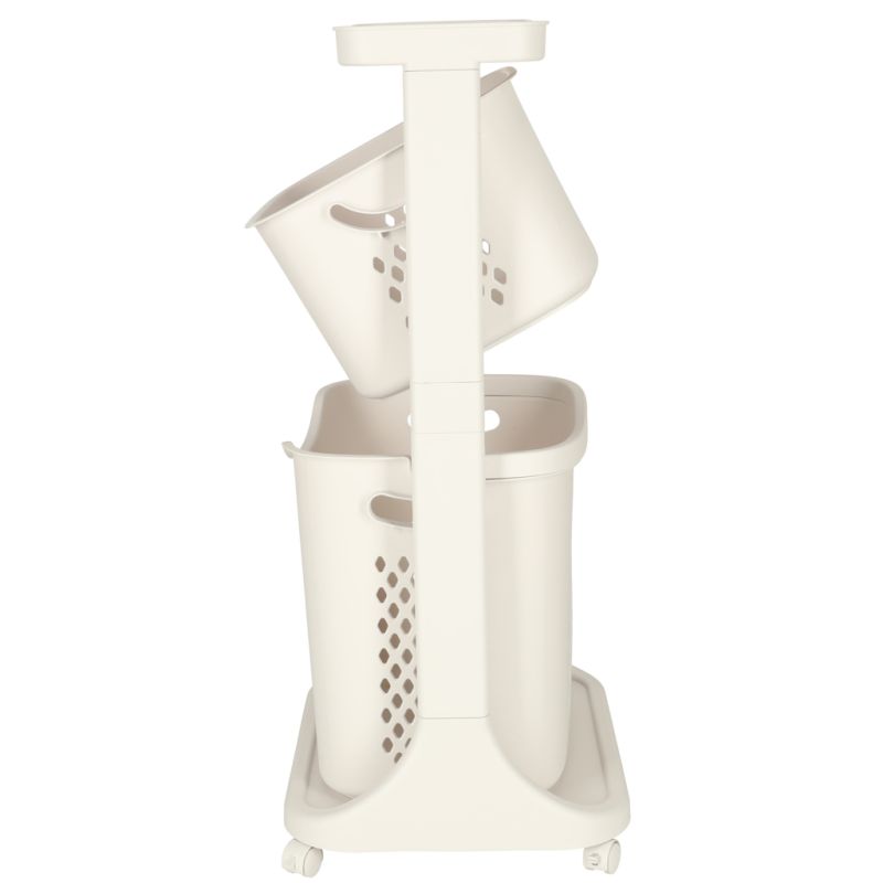 Pojemnik na zabawki kosz na ubrania organizer podwójny jeżdżący - obrazek 4