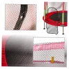 Trampolina do domu ogrodu dla dzieci siatka piłki 140cm 55inch czerwona