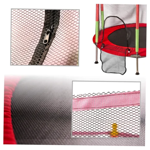 Trampolina do domu ogrodu dla dzieci siatka piłki 140cm 55inch czerwona