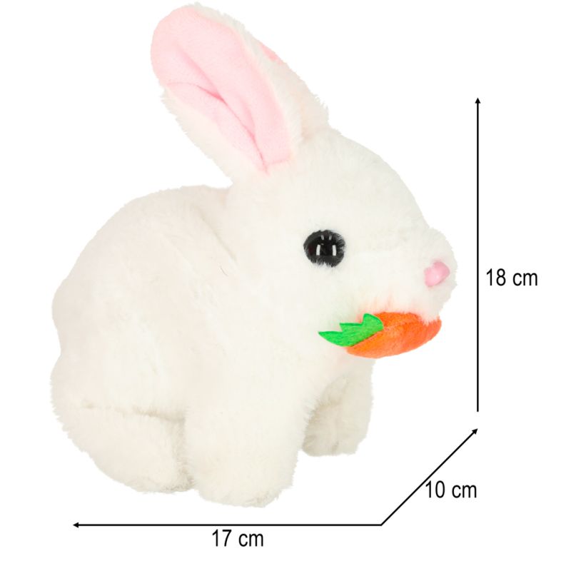Królik króliczek z marchewką pluszowy chodzi rusza uszami - obrazek 15