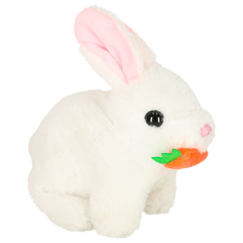 Królik króliczek z marchewką pluszowy chodzi rusza uszami - obrazek 3
