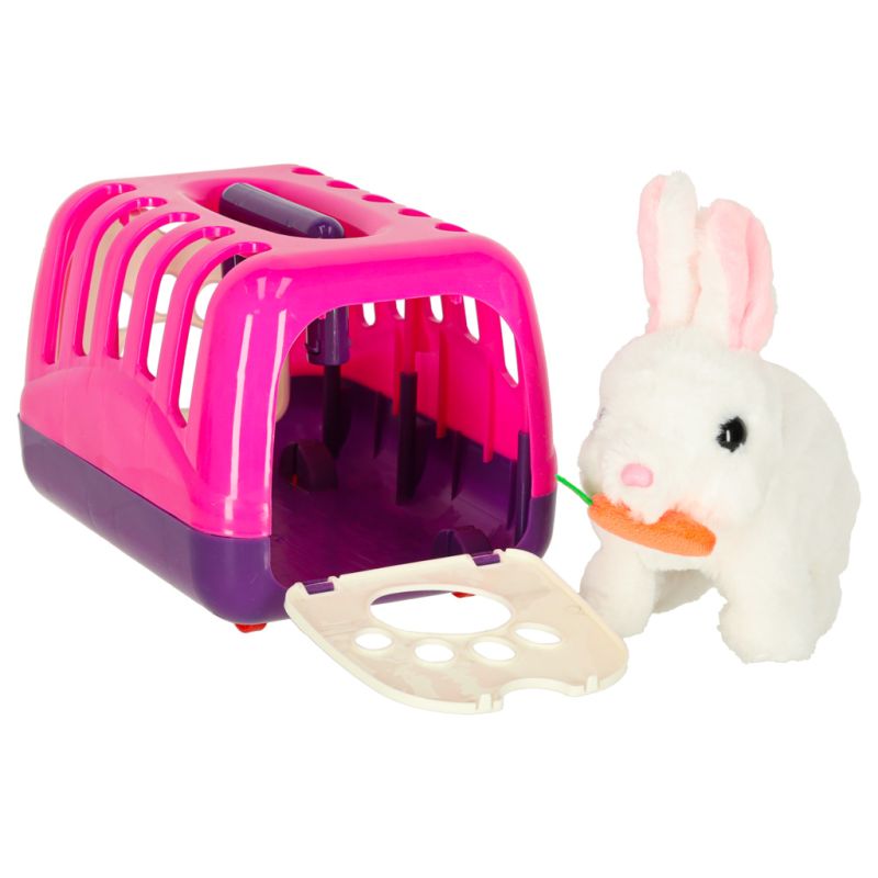 Królik króliczek z marchewką pluszowy chodzi rusza uszami - obrazek 9