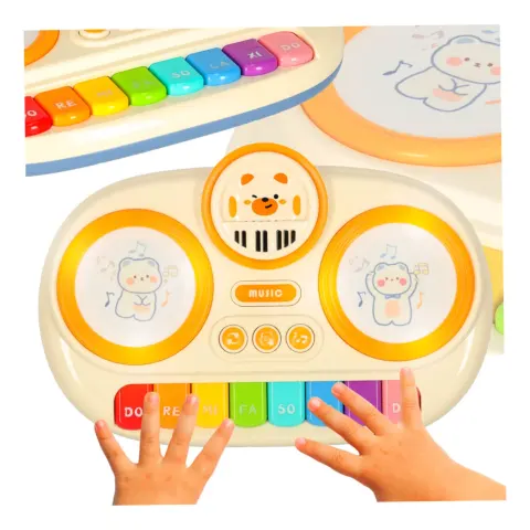 Pianinko organki interaktywne dla dzieci edukacyjne beżowe