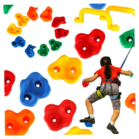 Kamienie wspinaczkowe uchwyty do wspinaczki dla dzieci kolorowe 10 szt + śruby
