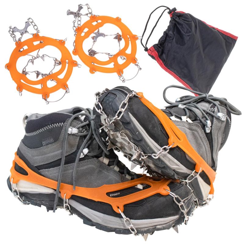 Raczki na buty antypoślizgowe turystyczne z kolcami łańcuchy pokrowiec roz. 38-45 - obrazek 11