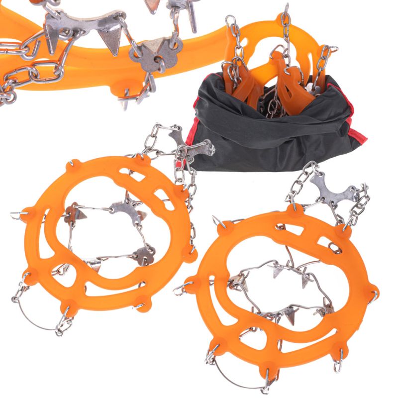 Raczki na buty antypoślizgowe turystyczne z kolcami łańcuchy pokrowiec roz. 38-45 - obrazek 4