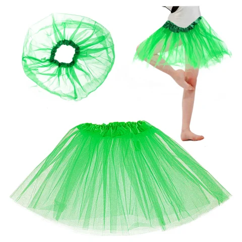 Spódniczka tiulowa tutu kostium strój karnawałowy przebranie zielona