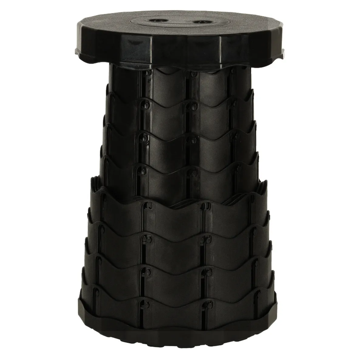 Krzesło składane taboret teleskopowy turystyczny przenośny czarny 200kg - obrazek 7