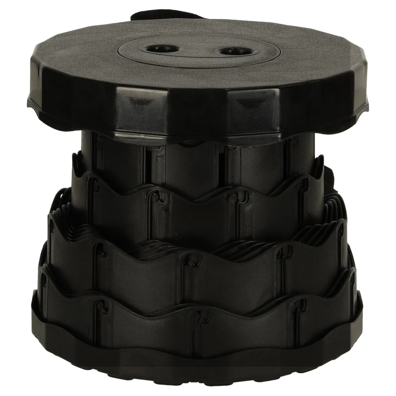 Krzesło składane taboret teleskopowy turystyczny przenośny czarny 200kg - obrazek 8