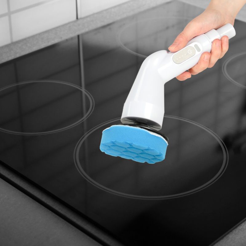 Mop obrotowy elektryczna szczotka do czyszczenia 9 głowicami szczotkującymi - obrazek 13