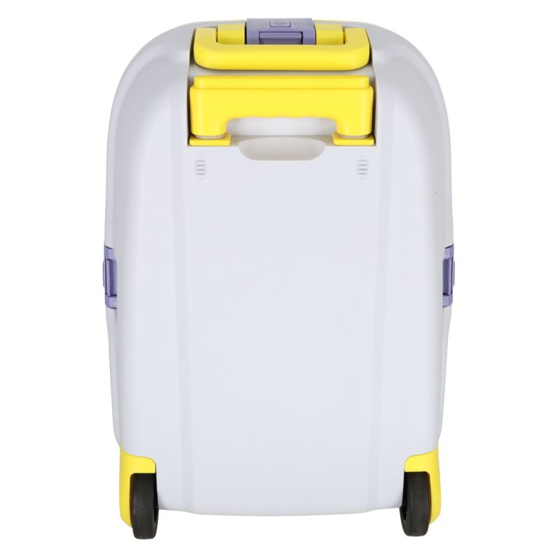 Walizka podróżna kabinowa dla dzieci na kółkach LED bagaż podręczny z imieniem żółty - obrazek 2