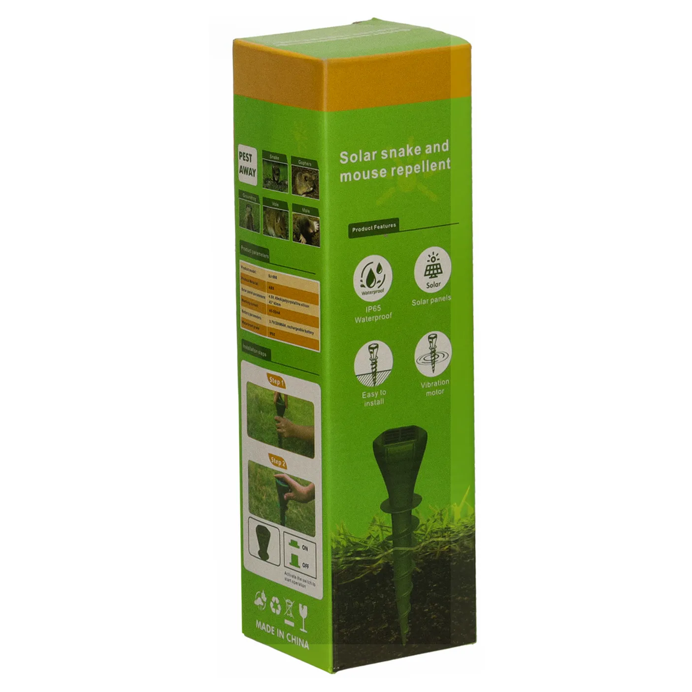 Odstraszacz solarny na krety nornice węże przeciwko kretom gryzoniom 2 szt. - obrazek 10