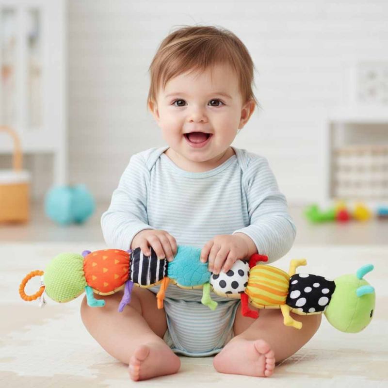 Zabawka interaktywna gąsienica pluszowa muzyczna - obrazek 11