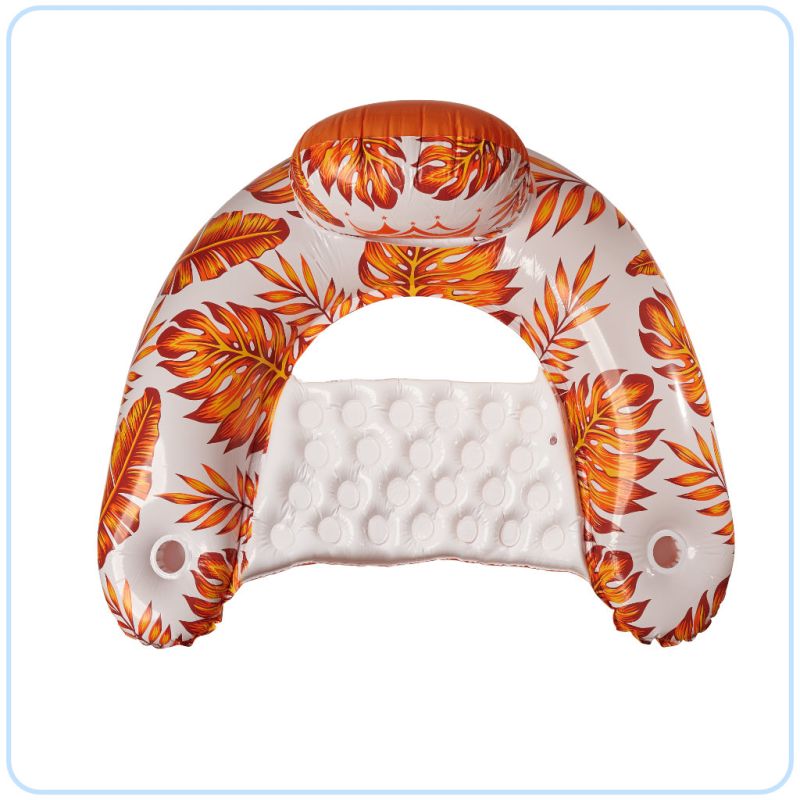 Krzesło do pływania fotel leżak hamak wodny pomarańczowy - obrazek 5