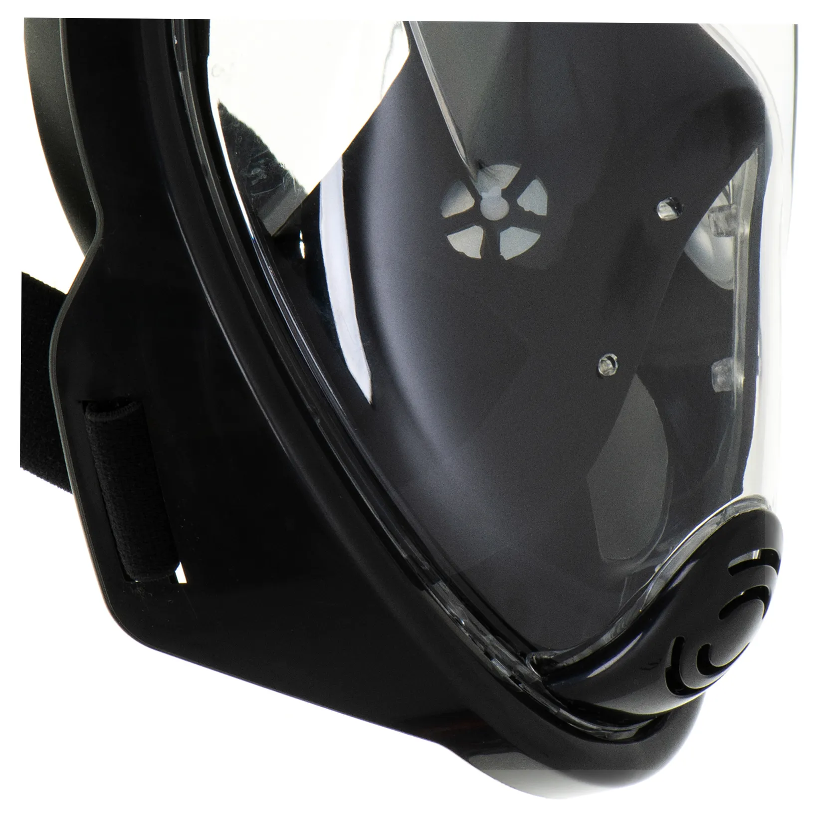 Maska do snurkowania pełna składana L/XL czarna