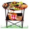Stolik stół turystyczny składany przenośny kempingowy z pokrowcem 72 cm x 72 cm
