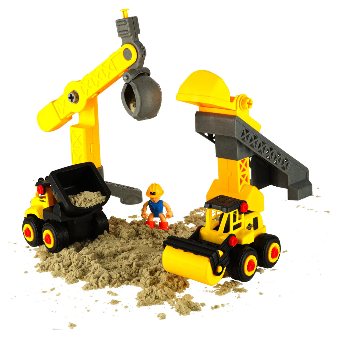 Piasek dla dzieci 1100g zamek pojazdy foremki figurki zestaw kreatywny - obrazek 17