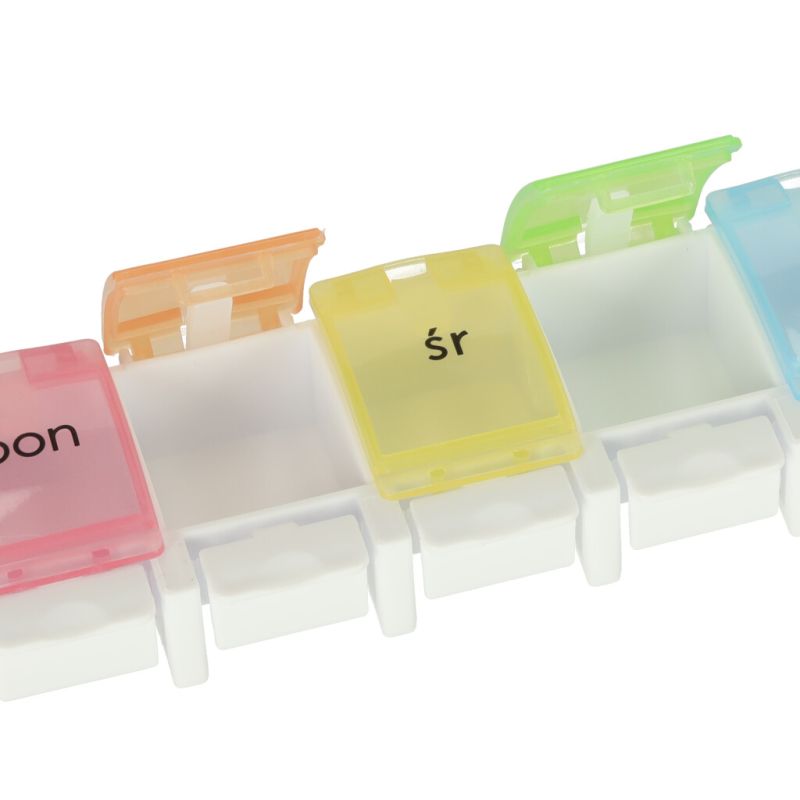 Pojemnik organizer na tabletki leki tygodniowy 7dni PL - obrazek 4