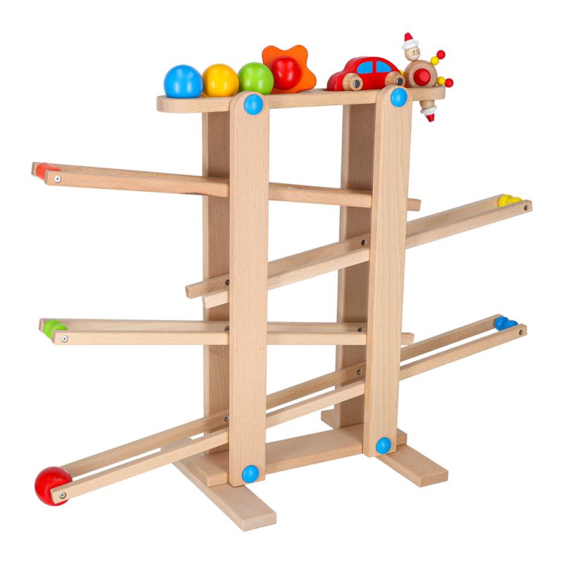 Tor kulkowy drewniany kulodrom montessori XXL - obrazek 2