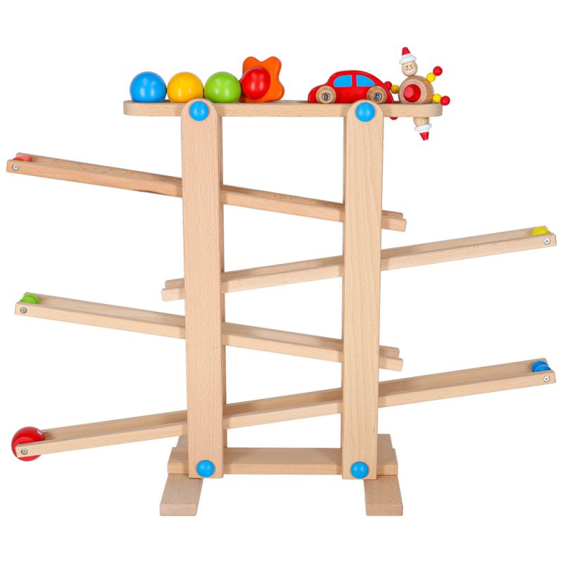 Tor kulkowy drewniany kulodrom montessori XXL - obrazek 3