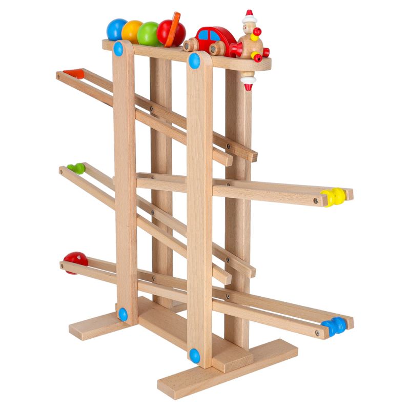 Tor kulkowy drewniany kulodrom montessori XXL - obrazek 4