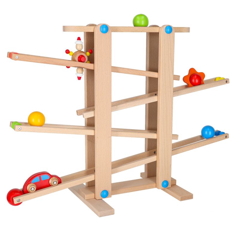 Tor kulkowy drewniany kulodrom montessori XXL - obrazek 5