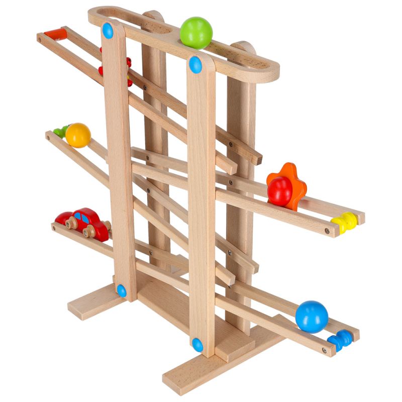 Tor kulkowy drewniany kulodrom montessori XXL - obrazek 6