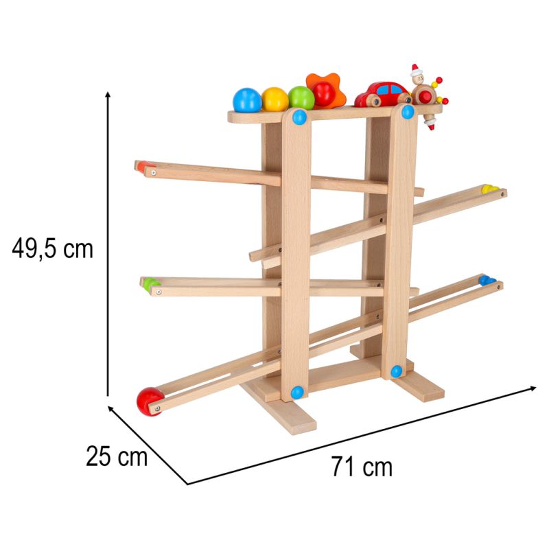 Tor kulkowy drewniany kulodrom montessori XXL - obrazek 10