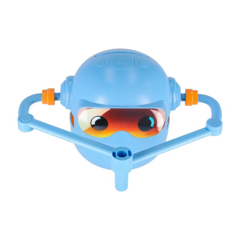 Zabawka interaktywna edukacyjna robot nauka rysowania fiszki mazaki niebieski - obrazek 4