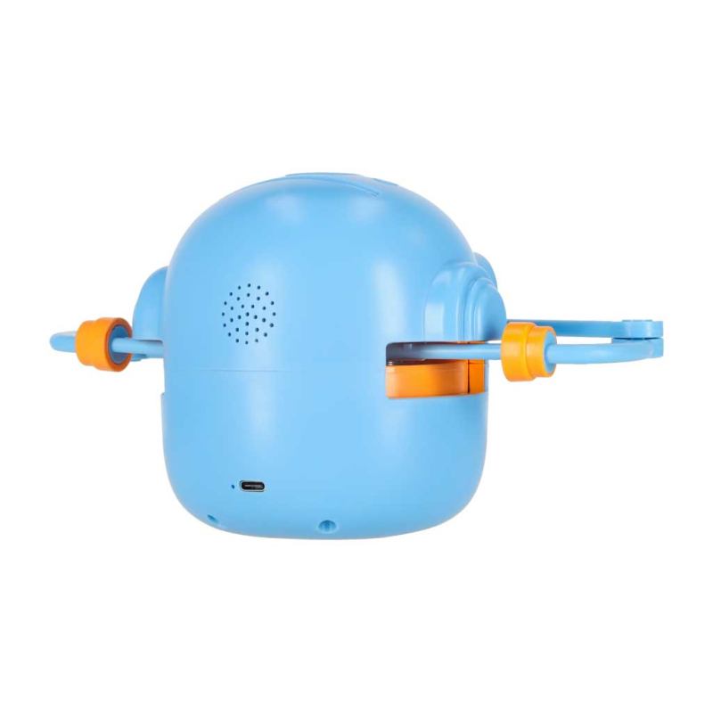 Zabawka interaktywna edukacyjna robot nauka rysowania fiszki mazaki niebieski - obrazek 6