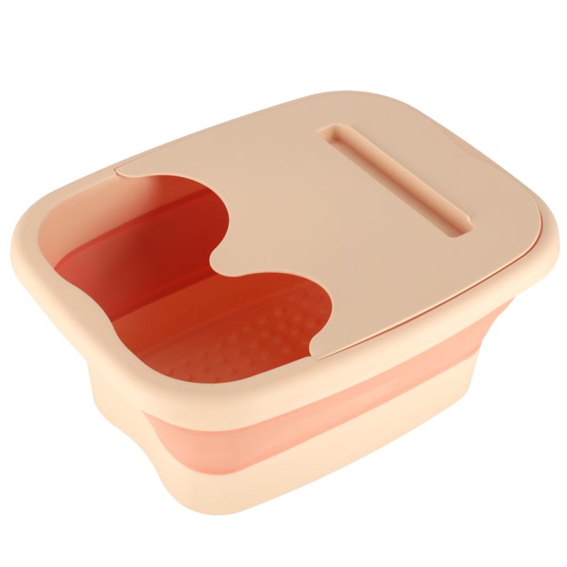 Miska do masażu mycia stóp nóg silikonowa składana wiadro z wypustkami - obrazek 2