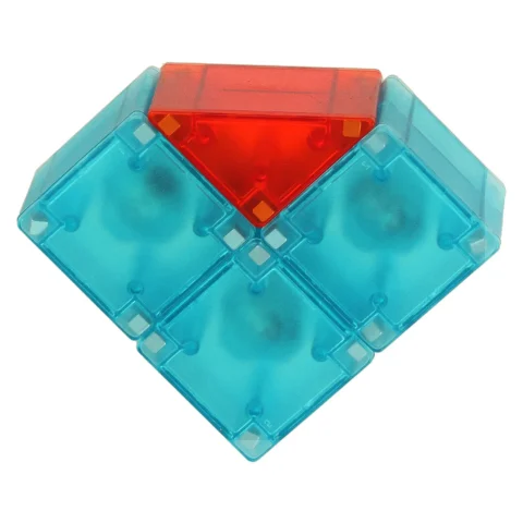 Klocki magnetyczne konstrukcyjne świecące elementy figury 3D 32el.