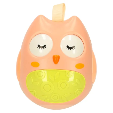 Wańka wstańka sowa sensoryczna kiwajka różowa