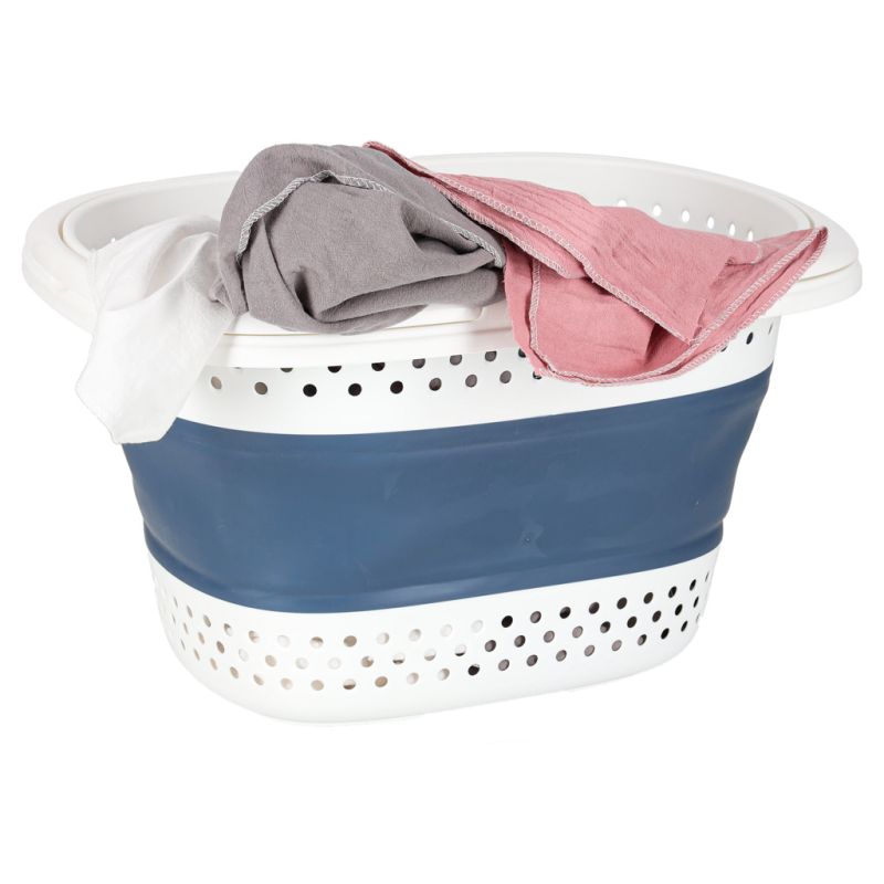 Kosz na pranie składany silikonowy duży koszyk 32L - obrazek 9