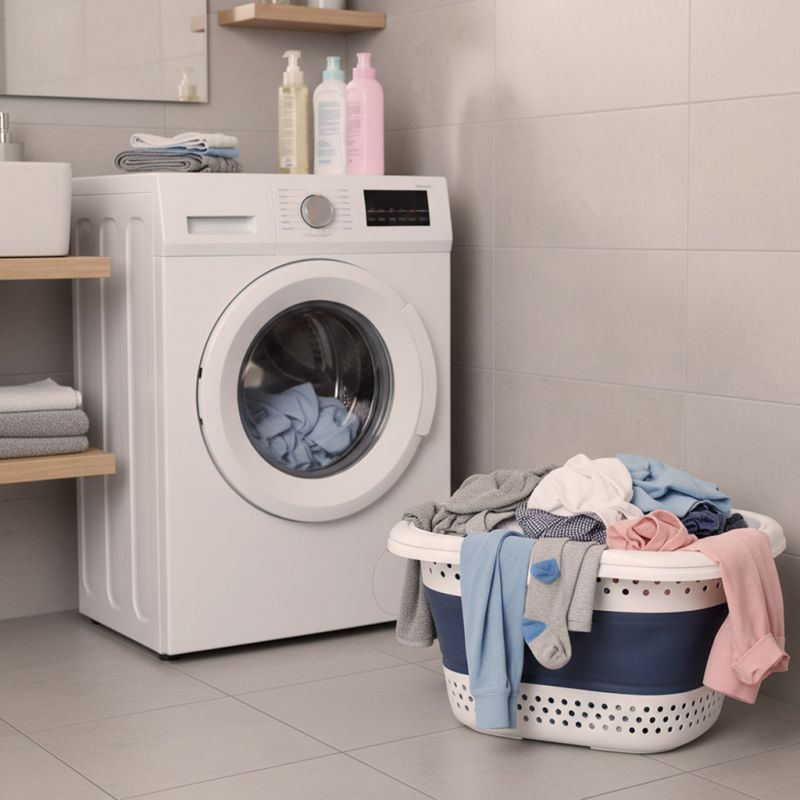 Kosz na pranie składany silikonowy duży koszyk 32L - obrazek 10