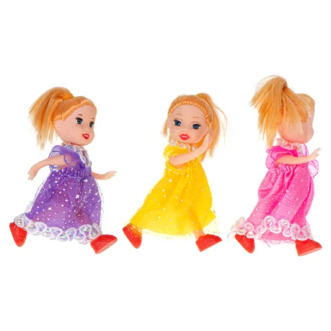 Lalki laleczki do domku dla lalek zestaw 3szt 10cm