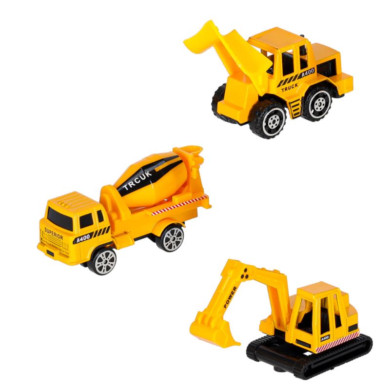 Transporter samolot rozkładany z autami + 3 auta pojazdy budowlane światła dźwięk - obrazek 12