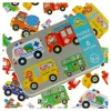 Puzzle dla dzieci układanka w puszce pojazdy 30 puzzli 6 obrazków