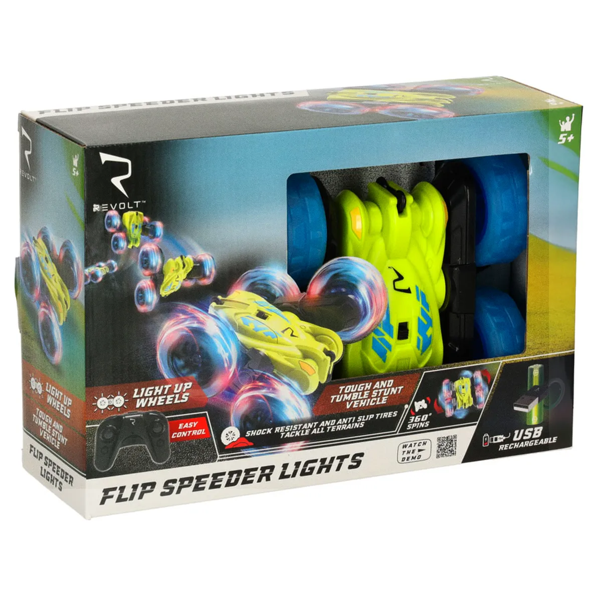 Samochód zdalnie sterowany RC REVOLT TG1023 Flip Speeder Lights 2.4GHz LED Off-Road Na Każdy Teren Akrobacje 360 - obrazek 10