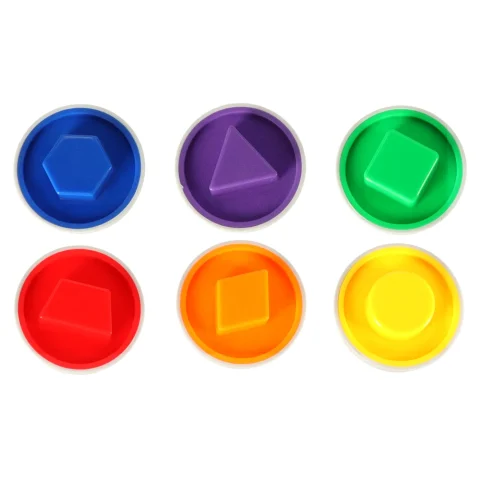 Układanka edukacyjna sorter dopasuj kształty i kolory jajka 6 sztuk