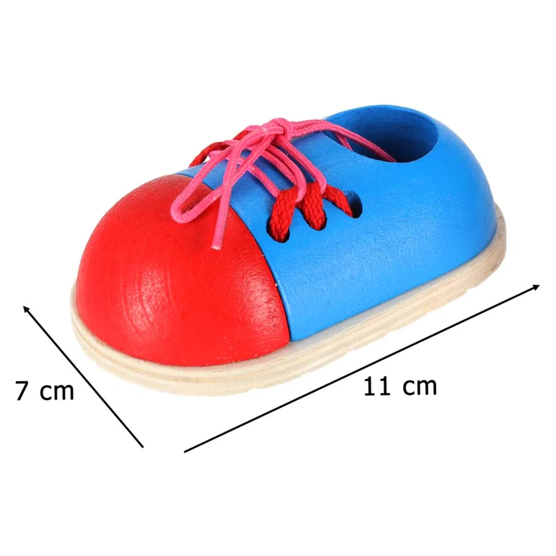 Buty drewniane do nauki sznurowania wiązania sznurowadeł 2 sztuki - obrazek 10