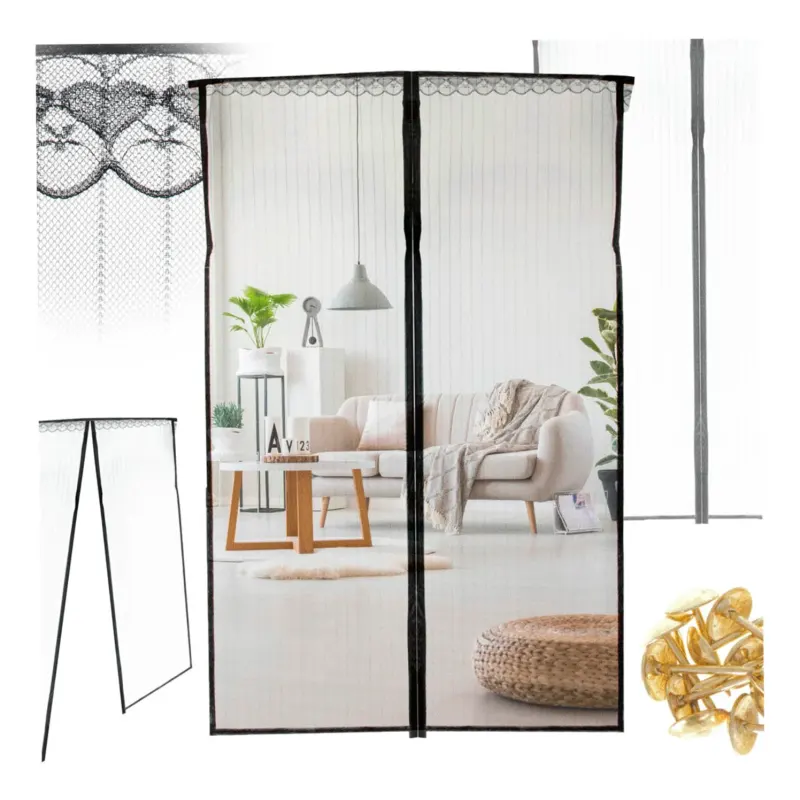 Moskitiera siatka magnetyczna na drzwi 100x210cm CZARNA - obrazek 10