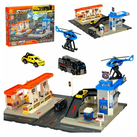 Stacja paliw parking policyjny zestaw 54 el.